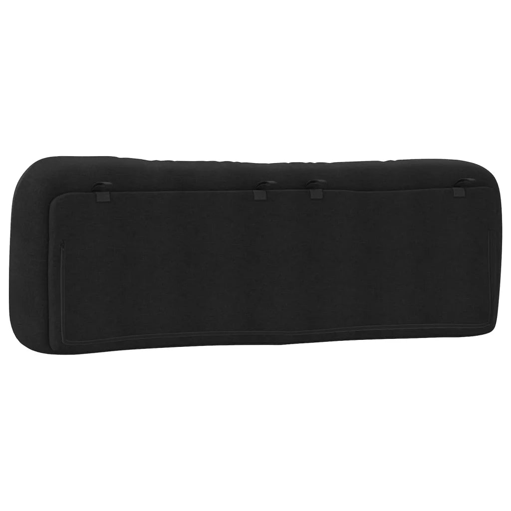 Coussin de tête de lit Hvar noir 160 cm tissu