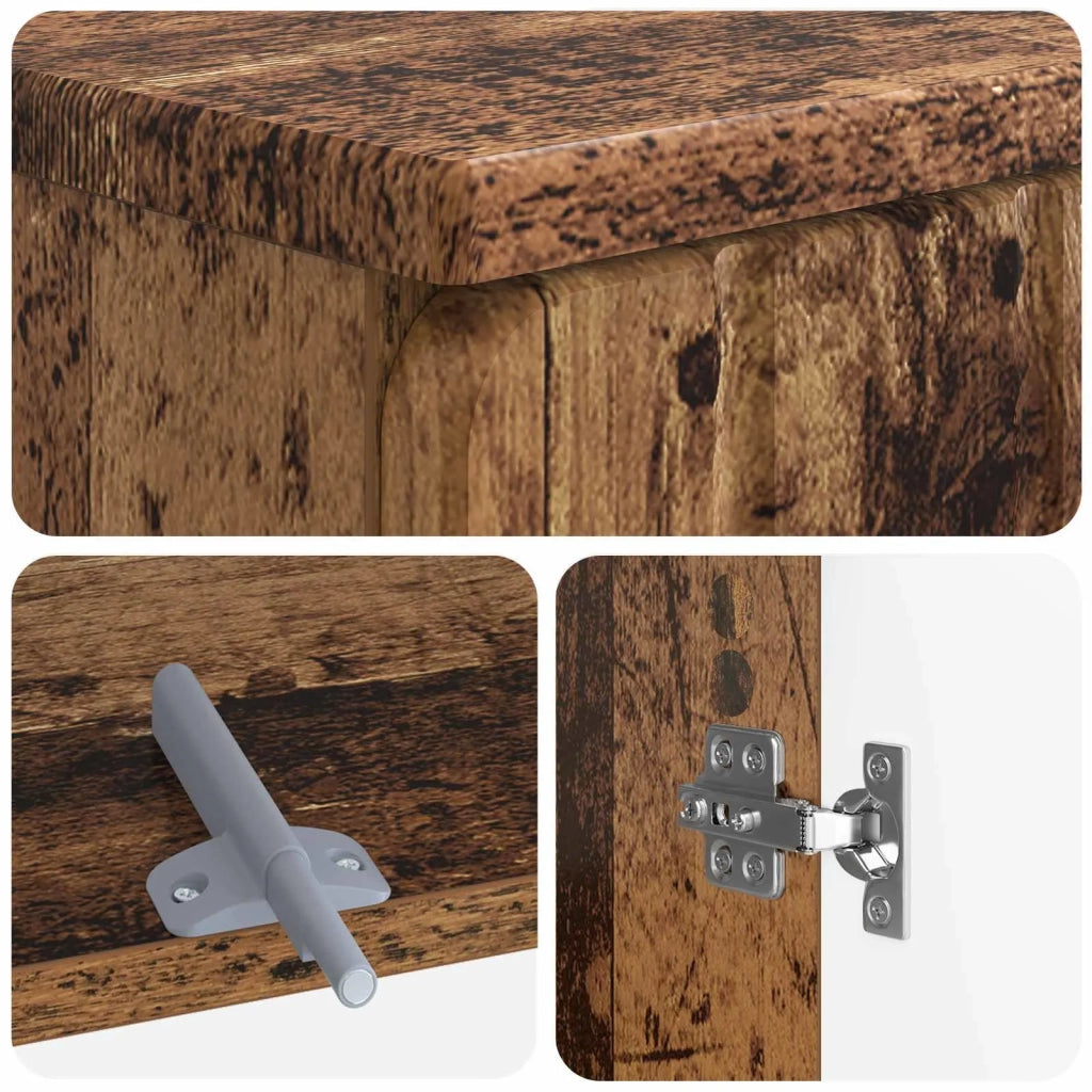 Set di Armadi da Bagno da 2 Pezzi ZWOLLE Legno antico 3417601