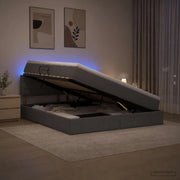 Letto con contenitore LED e materasso Grigio Scuro 180 x 200 cm 3459016