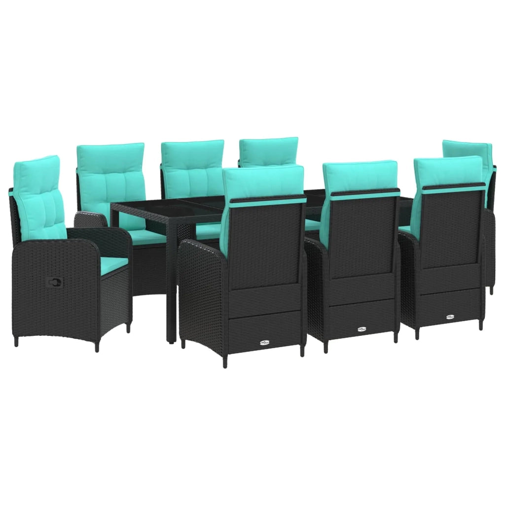 Set da pranzo per esterni 9 pz polyrattan 3422309