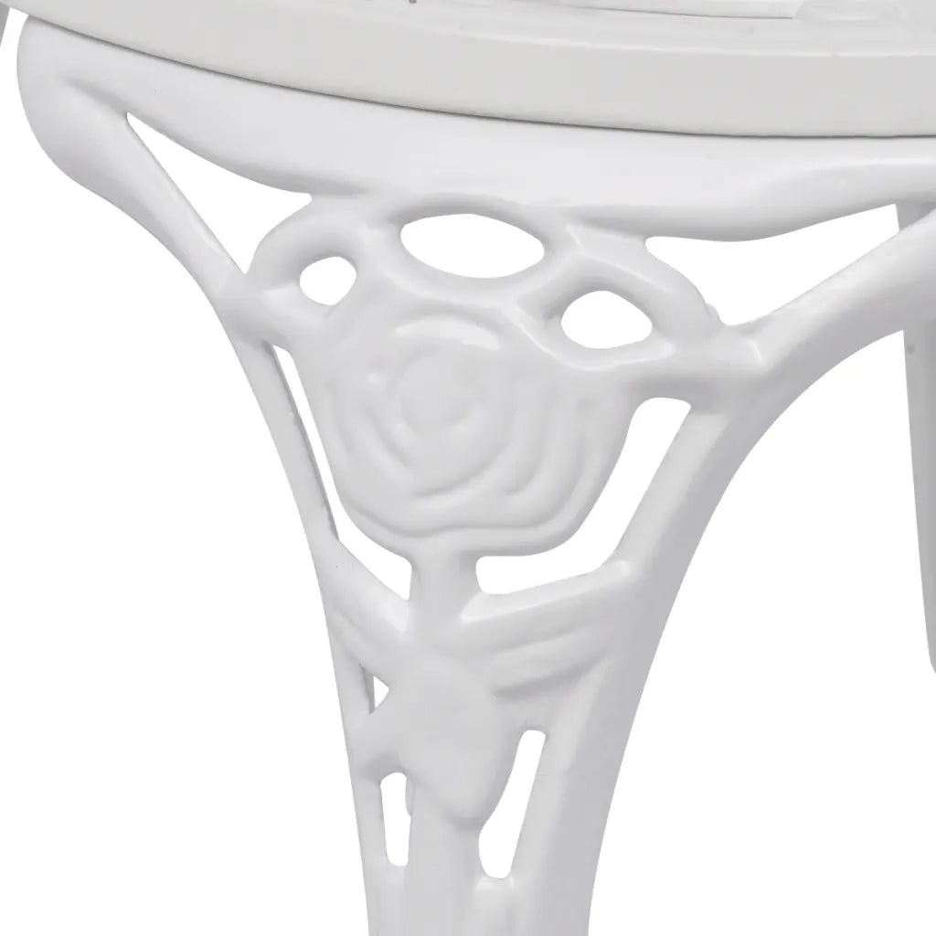 Set da Bistrot 3 pz | Set Salotto da Giardino in Alluminio Pressofuso Bianco