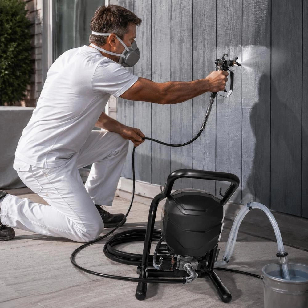 Airless Paint Sprayer With Stand, 650 W High-efficiency Airless Sprayer, 3000 PSI Electric Paint Sprayer, Extension Pole And Cleaning Kits For Outdoor Furniture And Fences