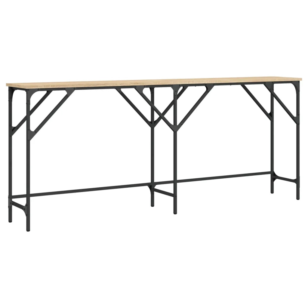 Table console chêne sonoma 180x29x75 cm bois d'ingénierie