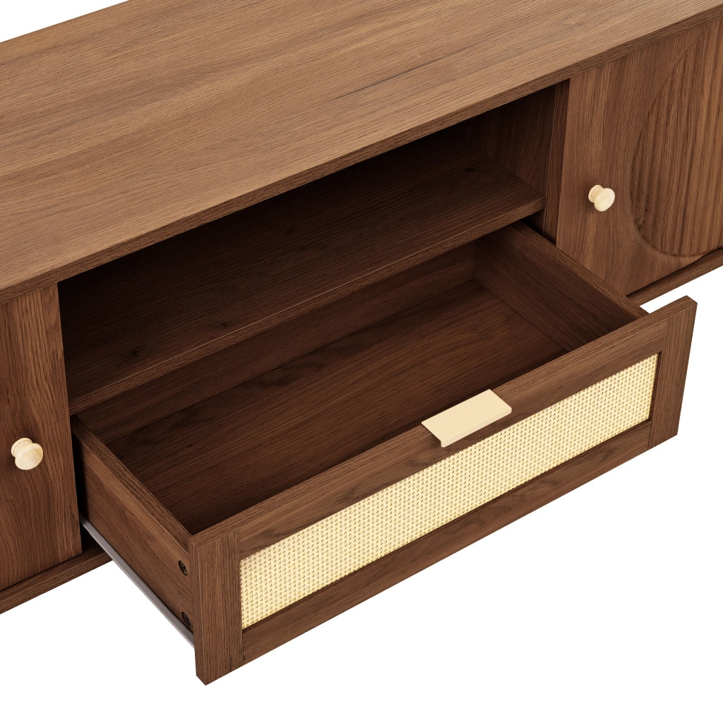 Mobile porta TV 175 cm in MDF colore noce