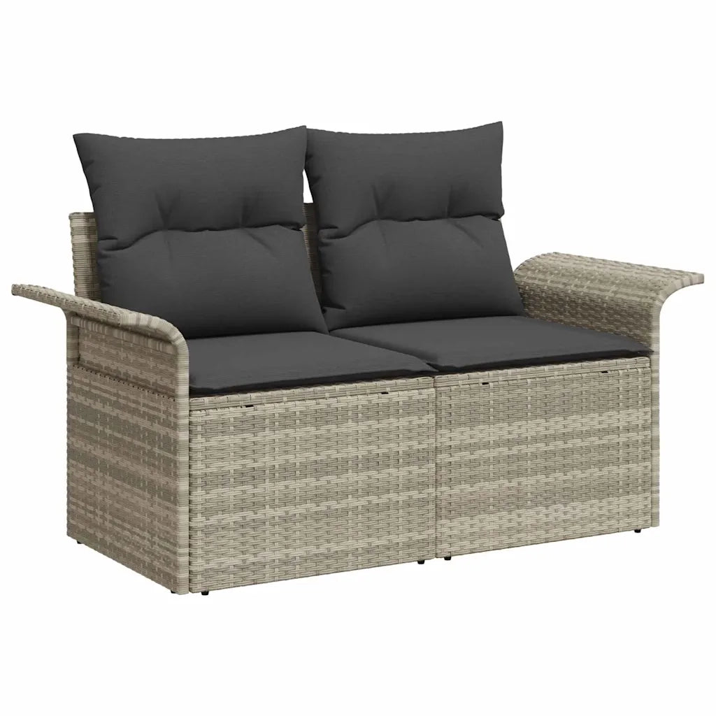 Set Divano da Giardino con cuscino 6 pcs Grigio polyrattan 3345372