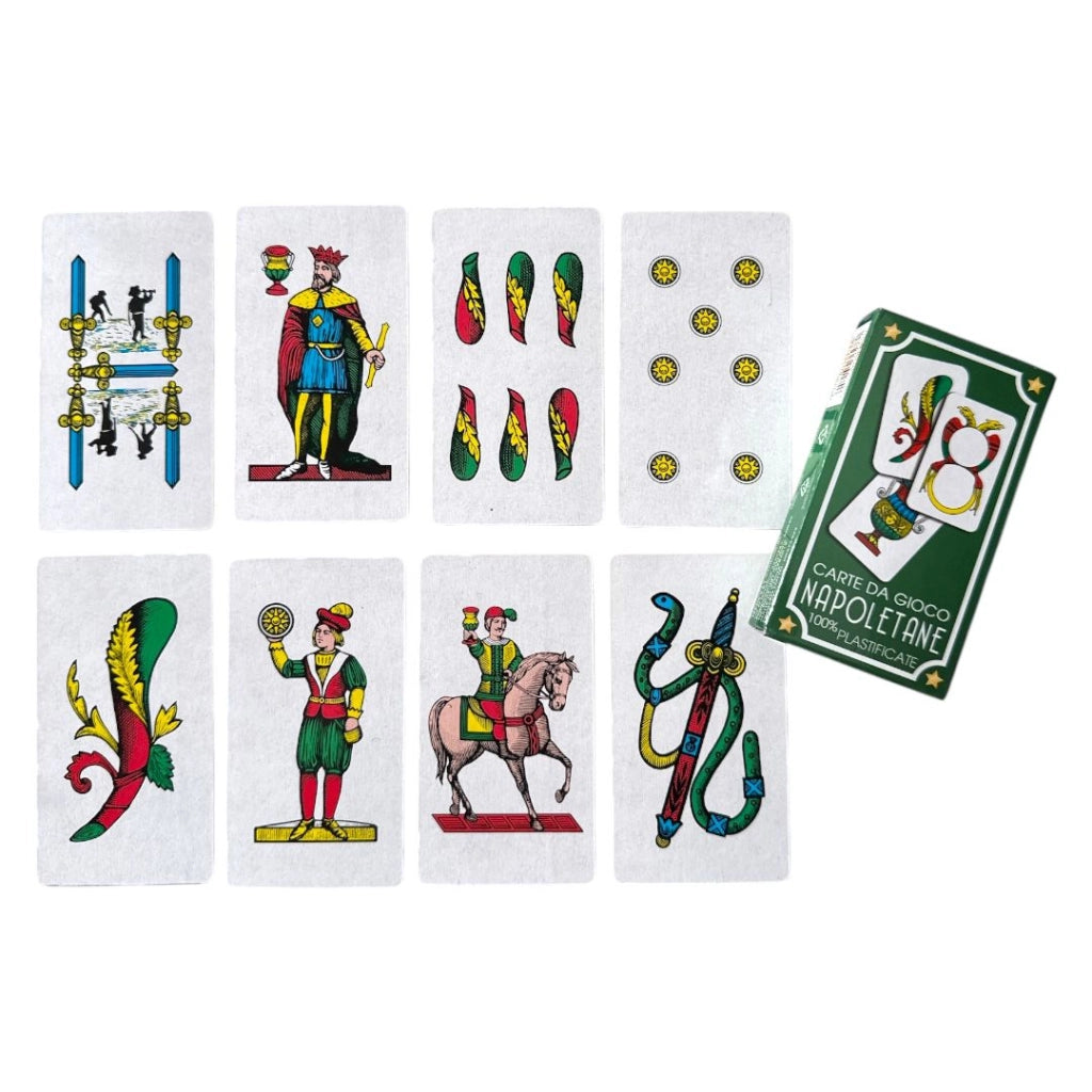 Carte Napoletane 40 Carte Plastificate – Mazzo da Gioco Tradizionale Italiano