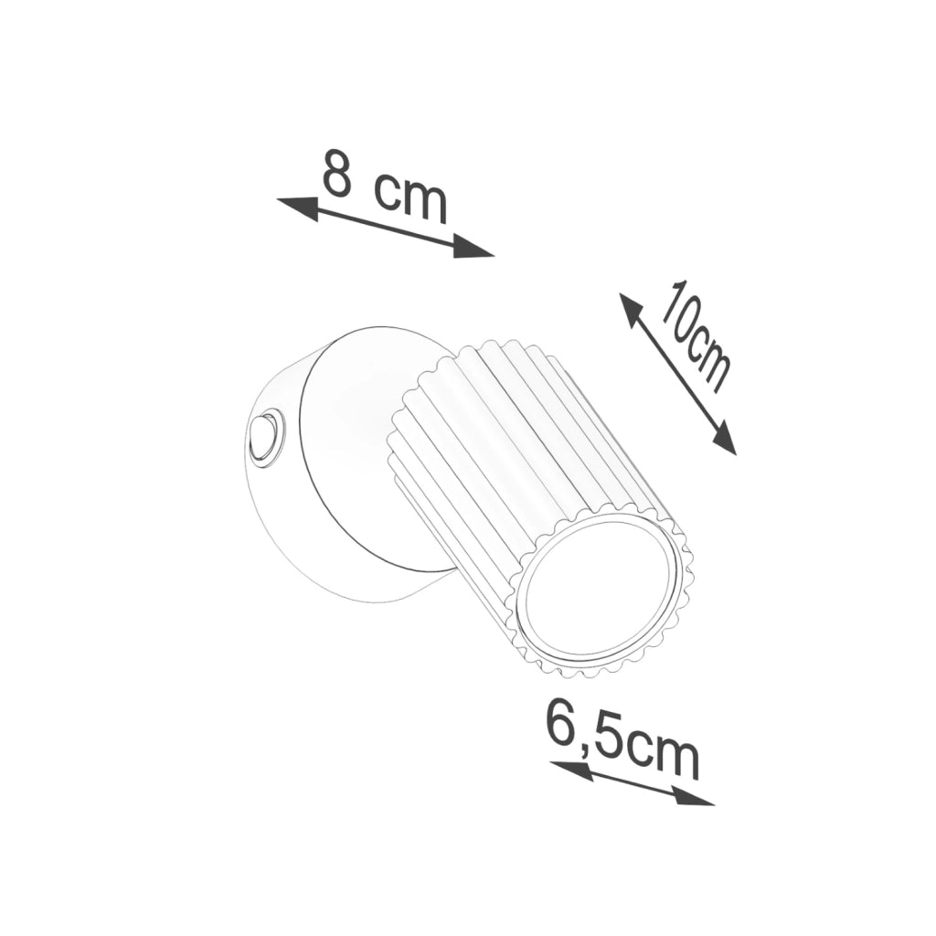 Applique moderna oro orientabile GU10 con interruttore GRAVIO