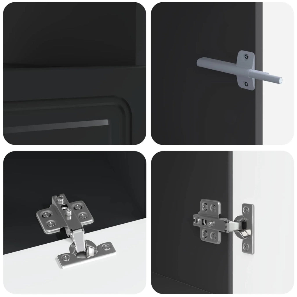 Mobile TV LED UTRECHT 3 pz Nero Legno ingegnerizzato 3416999
