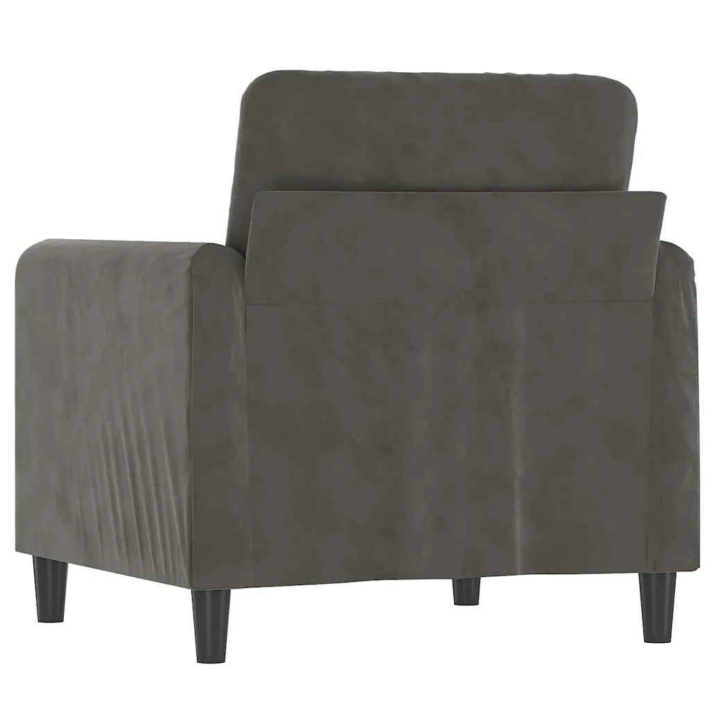 Poltrona Grigio Scuro 60 cm Velluto 349024