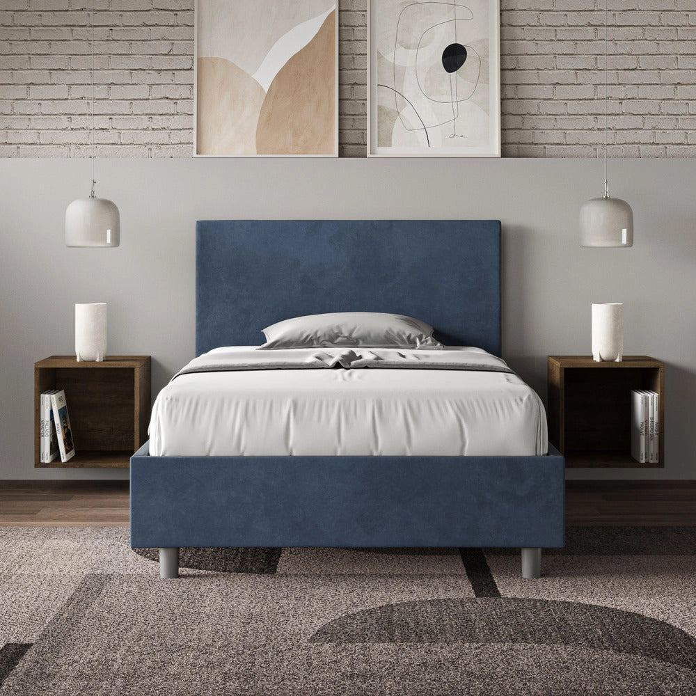 Letto Singolo 90x210 cm Senza Rete Adele Blu