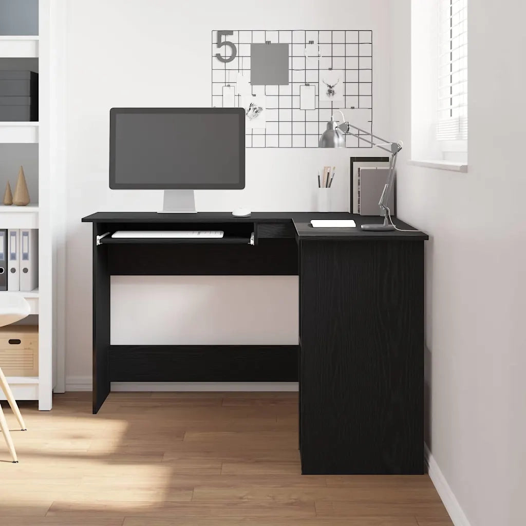 Scrivania ad angolo Rovere Nero 120 x 140 x 75 cm