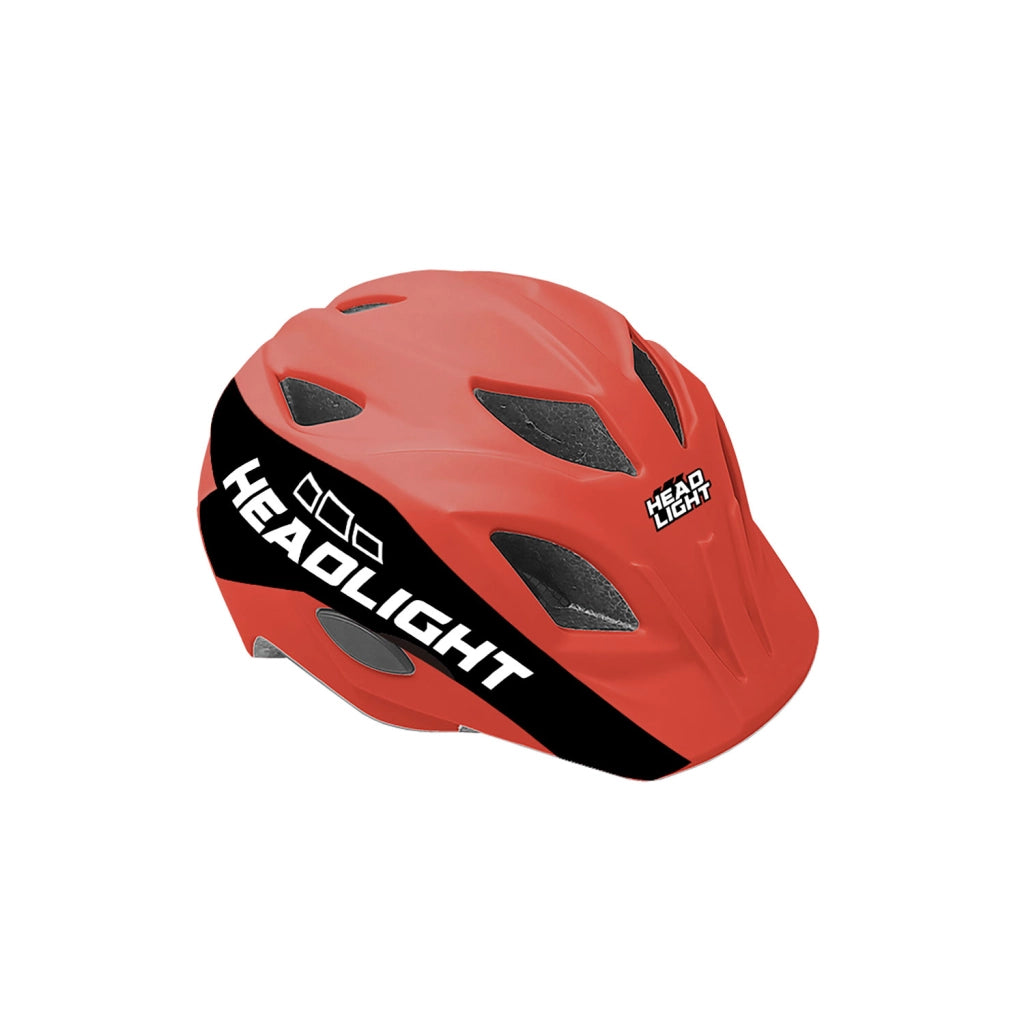 Casco Con Luce Led Safe-X per Adulti e Bambini Misura 52-56 cm Colore Assortito