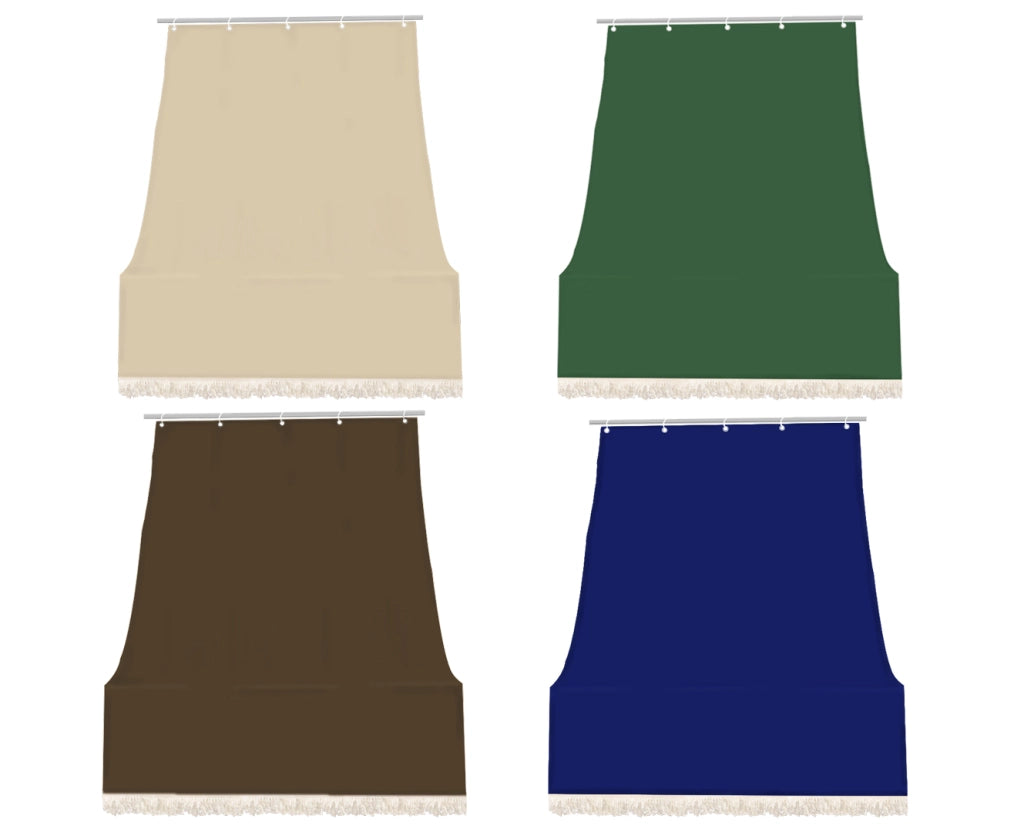 Tenda da sole tessuto resistente per balcone con anelli lavabile a caduta - Marrone - 140x350 cm