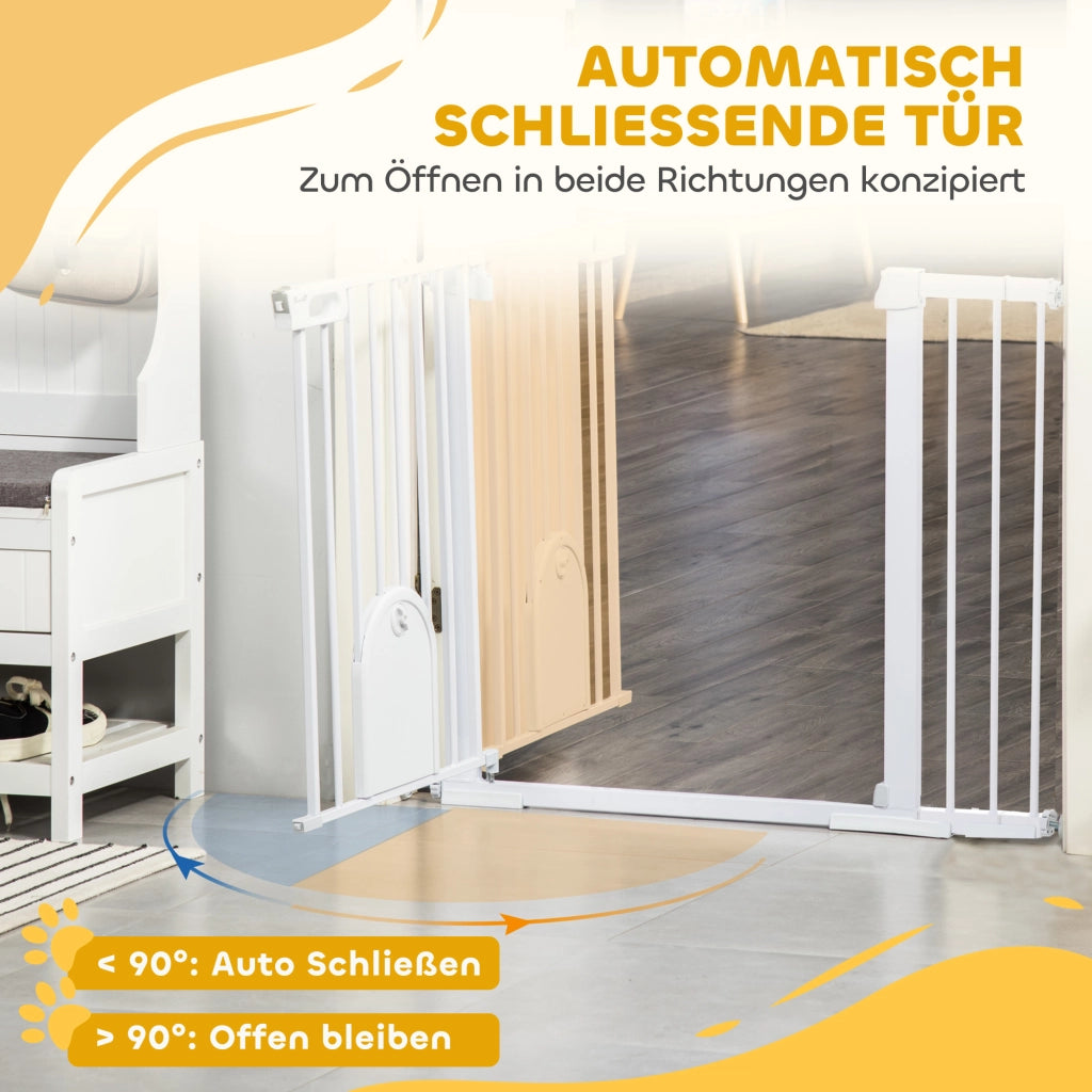Cancelletto di sicurezza per scale e porte ¨C Xylo ¨C bianco acciaio 75-131x76 cm