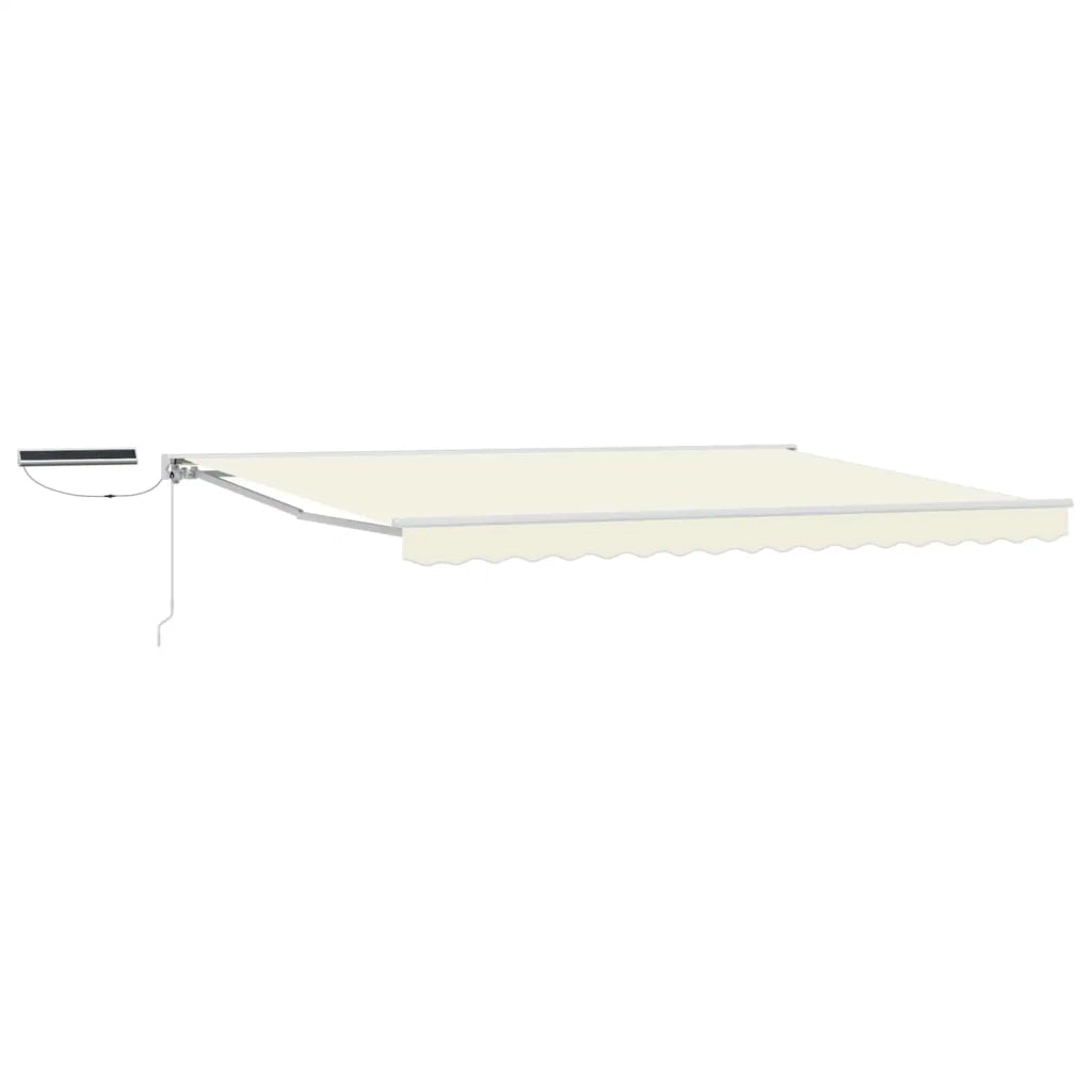 Tettuccio Elettrico Retrattile Crema e Bianco 4 × 3,5 m 3421827