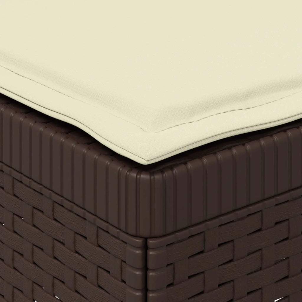 Divano da giardino 3 posti con cuscini in look rattan 3 posto 8011964