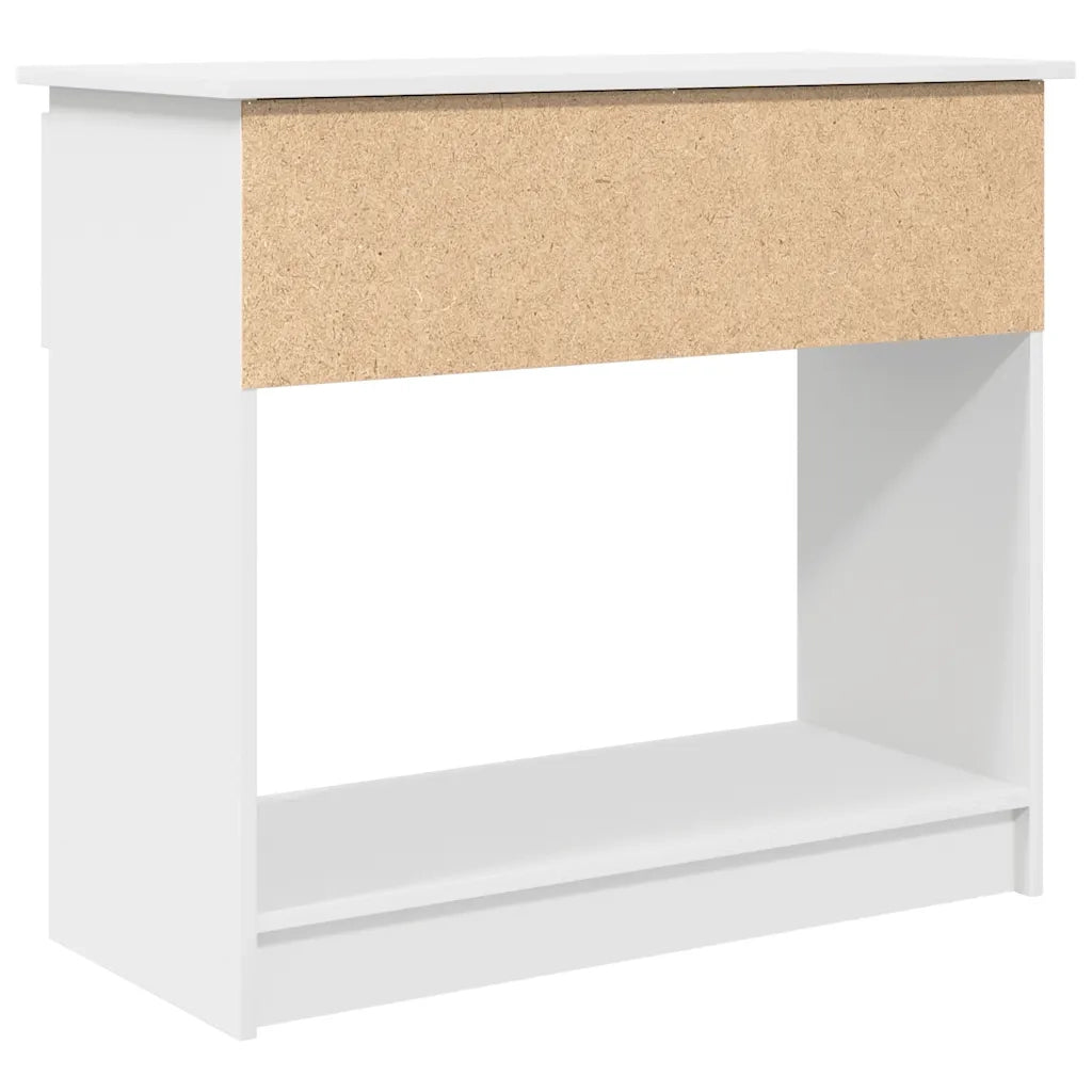 Tavolo Consolle | Tavolo d'Ingresso con Cassetti Bianco 85,5x38,5x74,5 cm