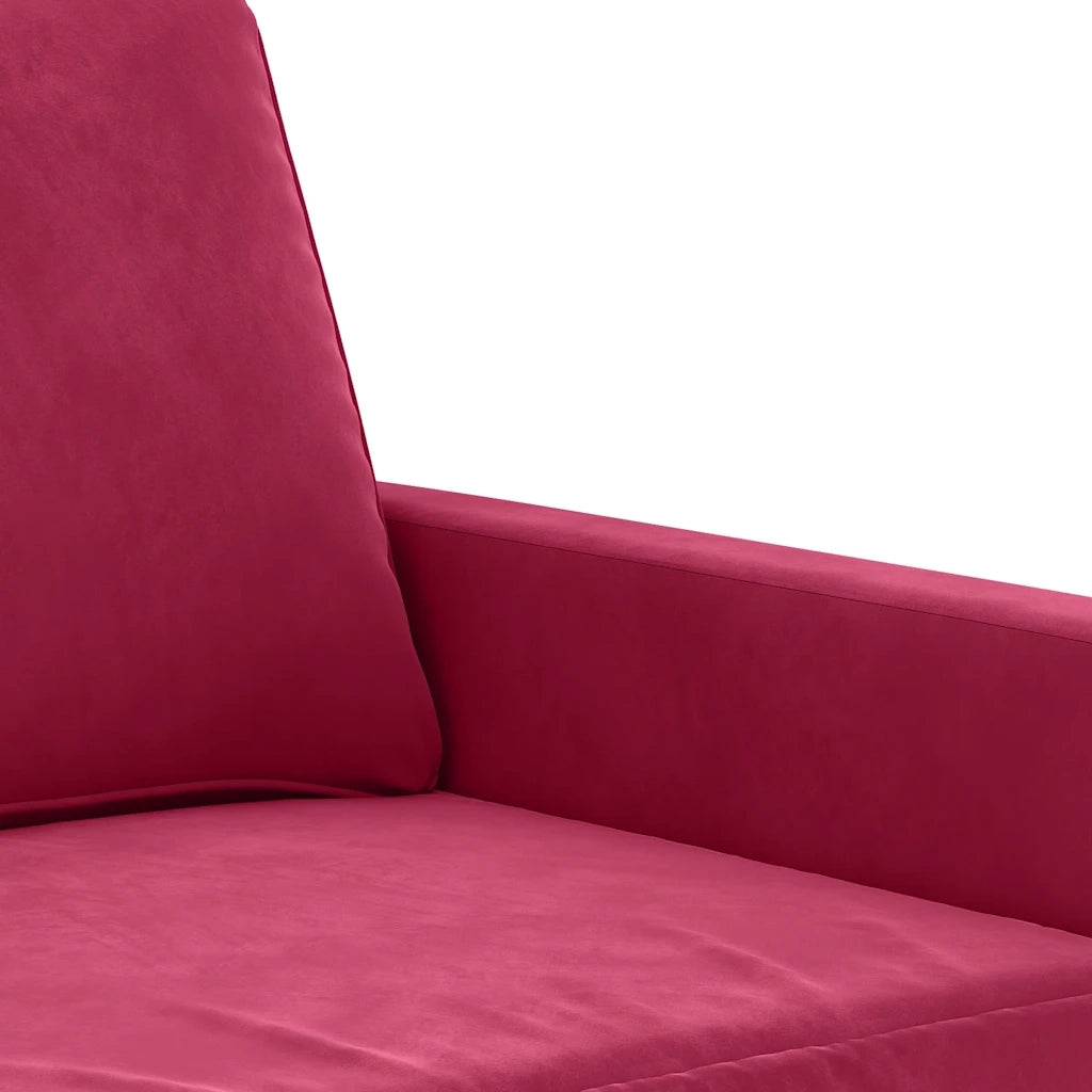 Fauteuil Rouge bordeaux 60 cm Velours