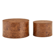 TAVOLI da caffè nesting Set da 2 pezzi MDF marrone con contenitore
