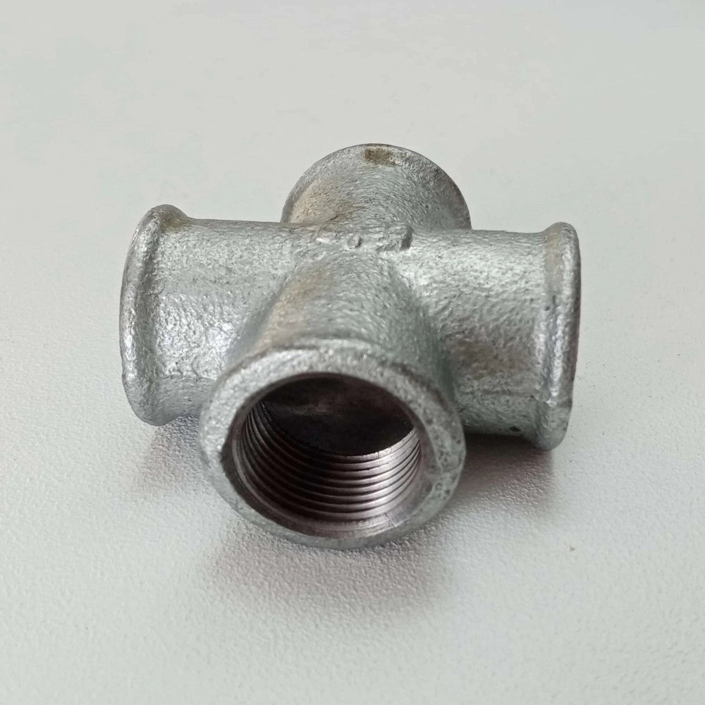 Raccordo ffff 3/4'' croce raccordo a 4 vie di ghisa zincata malleabile