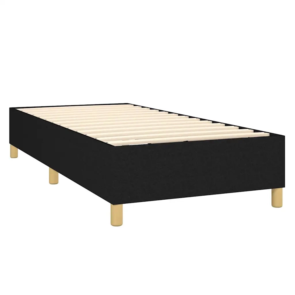 Letto a Molle con Materasso e LED Nero 100x200 cm in Tessuto 3135255