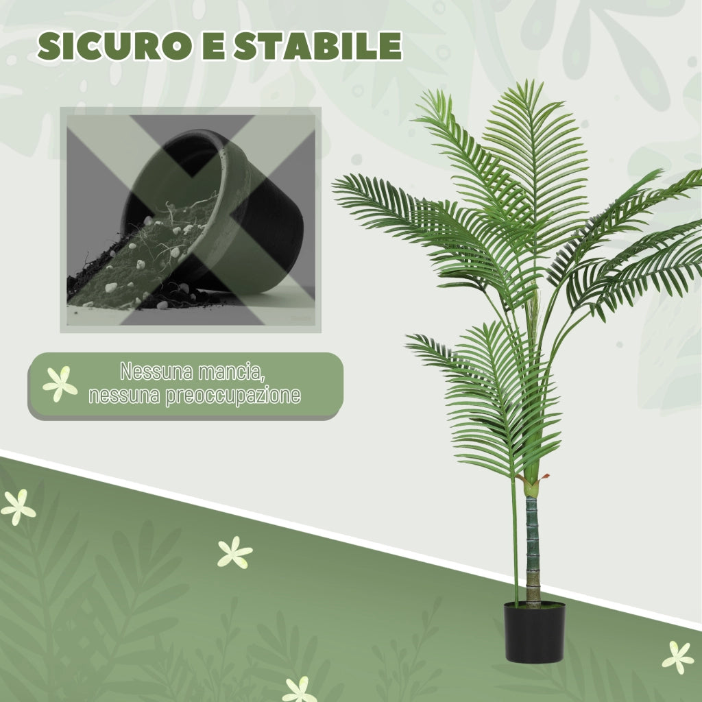 Pianta Finta Palma Areca ¨C Zephmum ¨C 150 cm Verde con Vaso