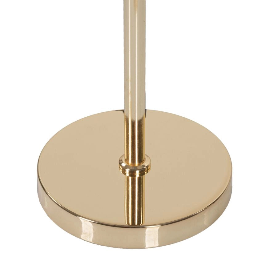 Lampada da Terra Palm Grigia Ø55x160 cm in Ferro e Plastica Oro e Grigio