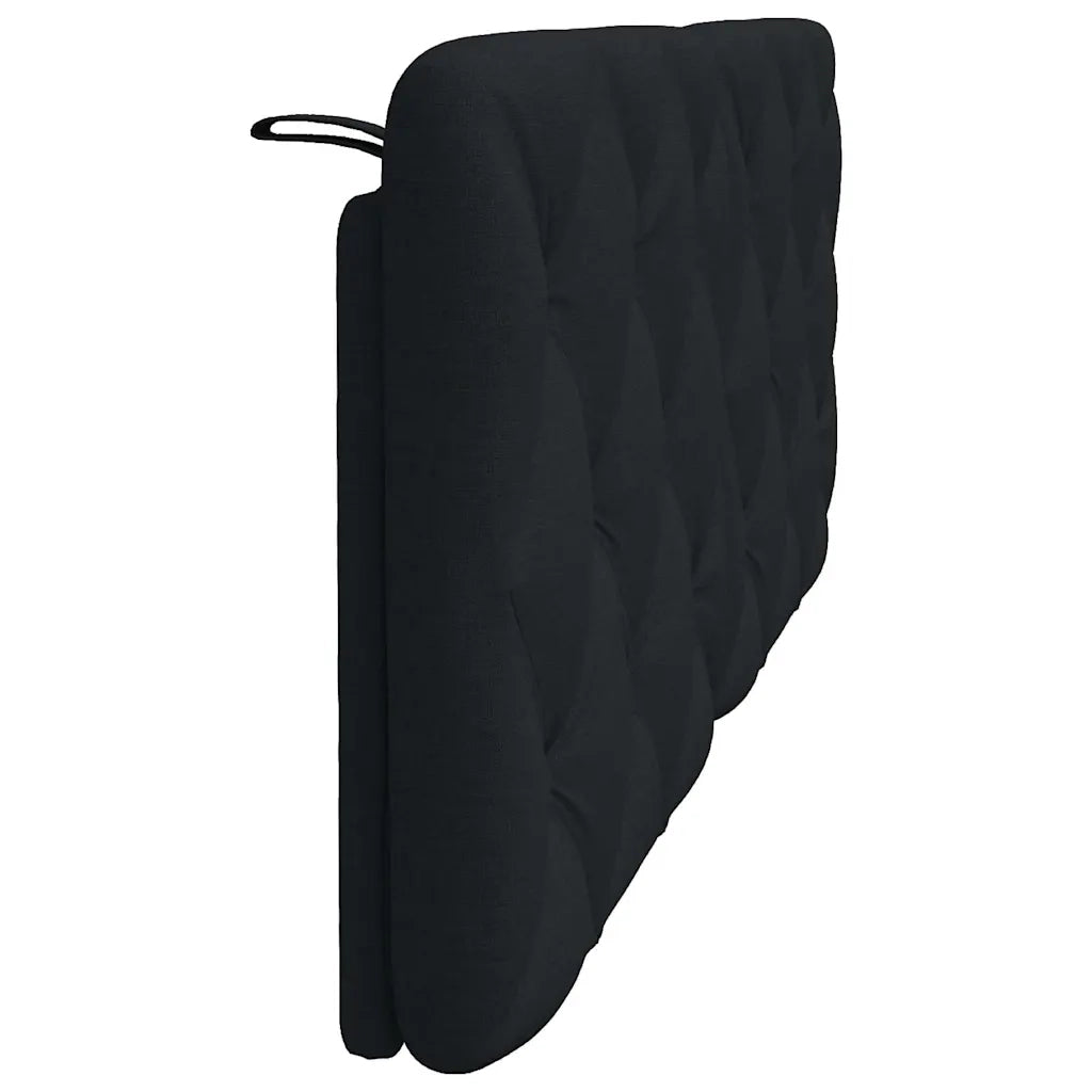 Coussin de tête de lit noir 120 cm tissu