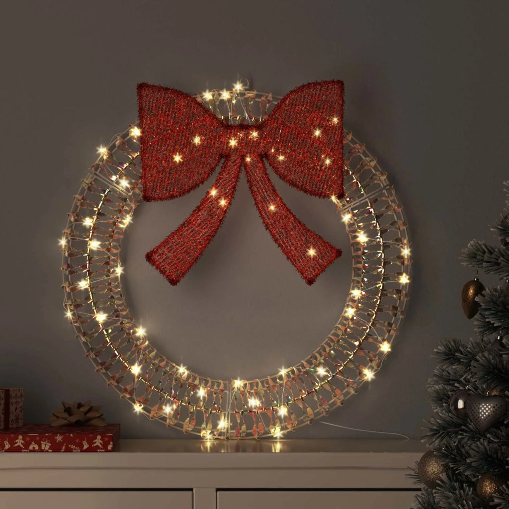 Ghirlanda Bianco caldo 75 x 75 x 8 cm PET 60 LED 42019133