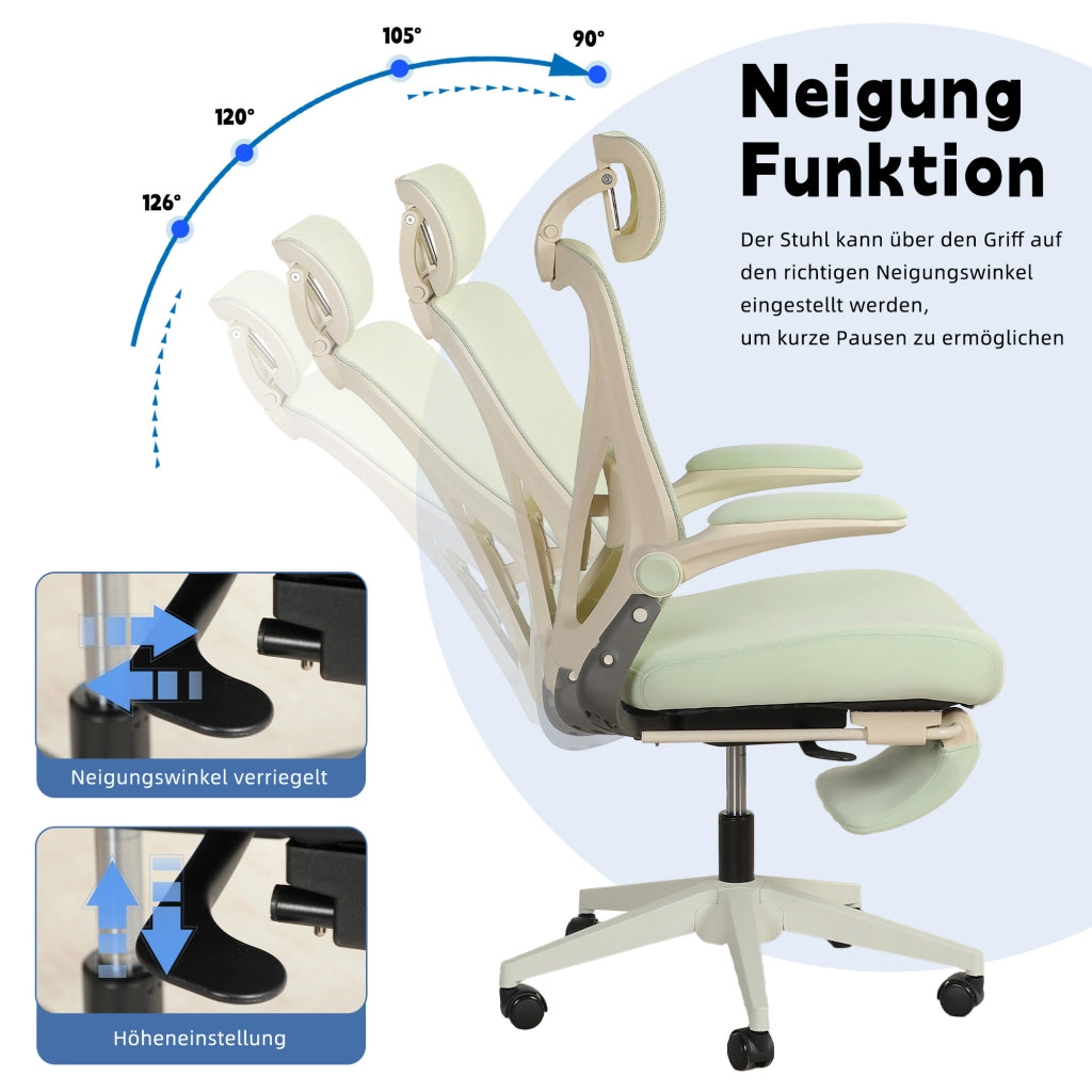 Sedia da ufficio ergonomica reclinabile ¨C Minimal ¨C verde