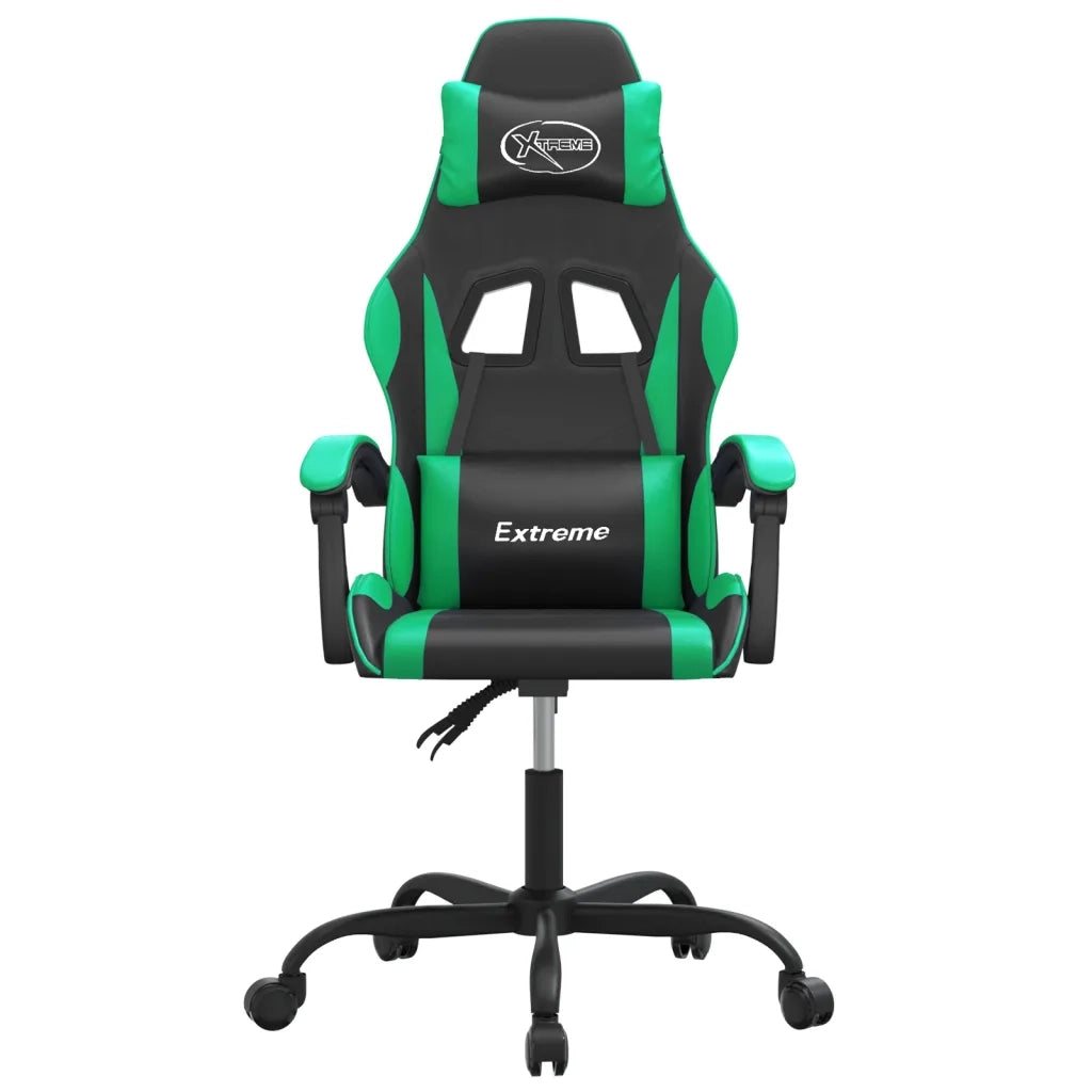 Sedia da Gaming Nera e Verde in Similpelle 3143869