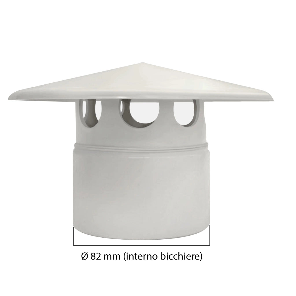 Testa esalatore  in pvc : Colore - Avorio, Diametro - 82