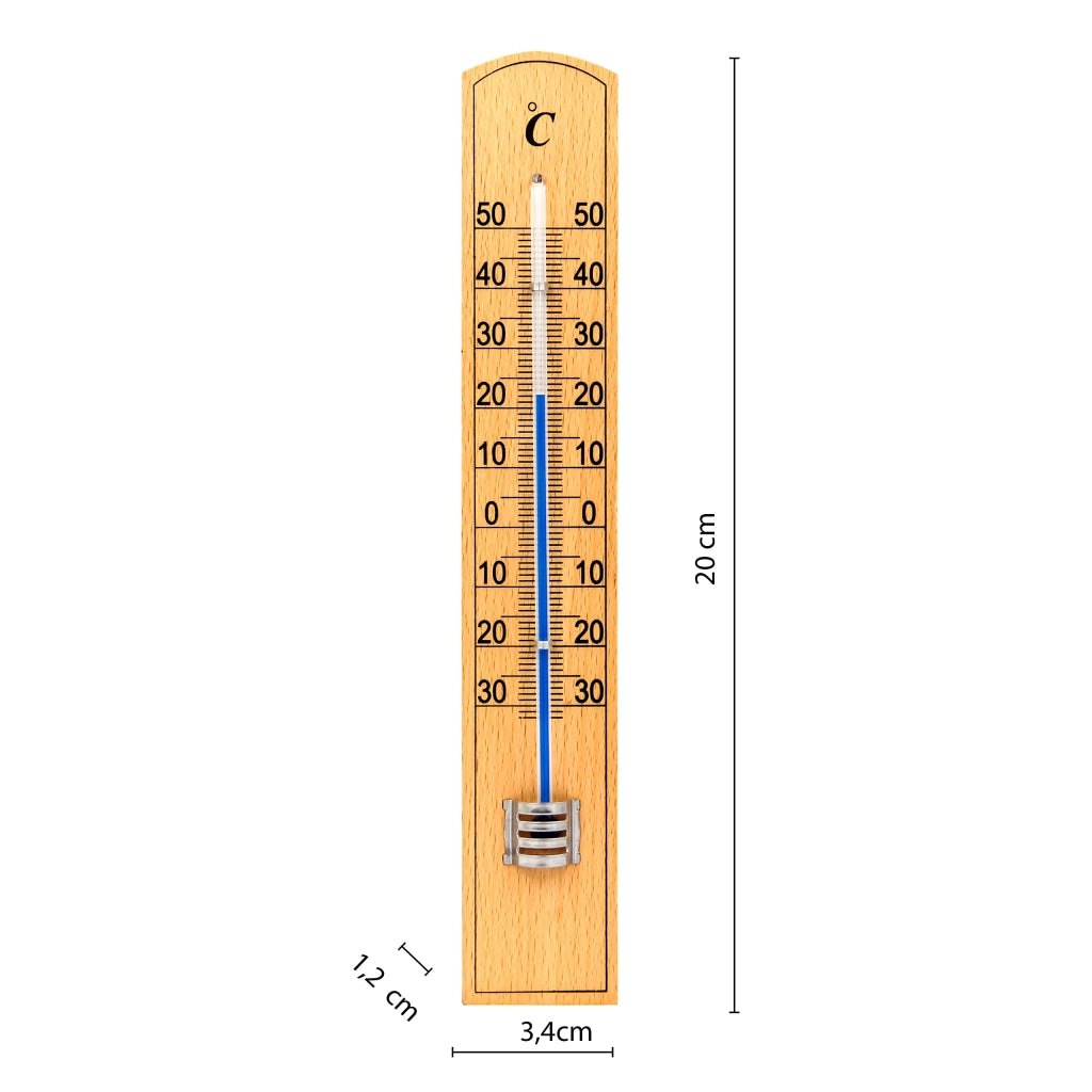 Termometro THERM30 Velamp Legno 30 con 50°C 3,4 x 20,0 cm 4 Pezzi