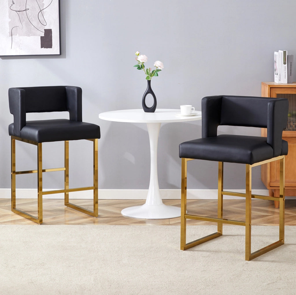 SGABELLI da bar design nordico 91,4 cm nero e oro