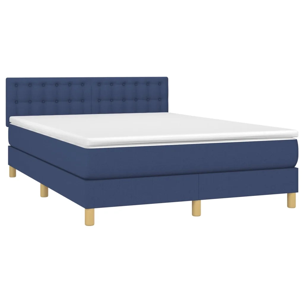 Giroletto a Molle con Materasso Blu 140x190 cm in Tessuto 3140935