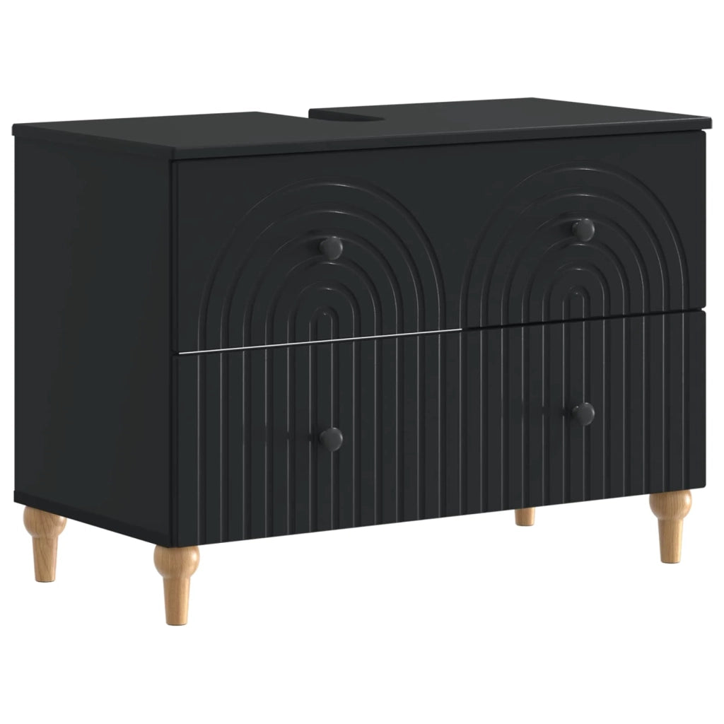Set di Mobili da Bagno da 4 Pezzi ALKMAAR Nero 3417910
