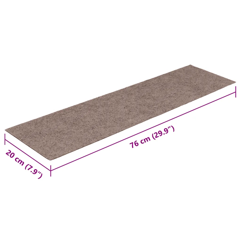 Tappetini per scale autoadesivi 30 pz | Gradini per Scale 76x20 cm marrone chiaro rettangolari