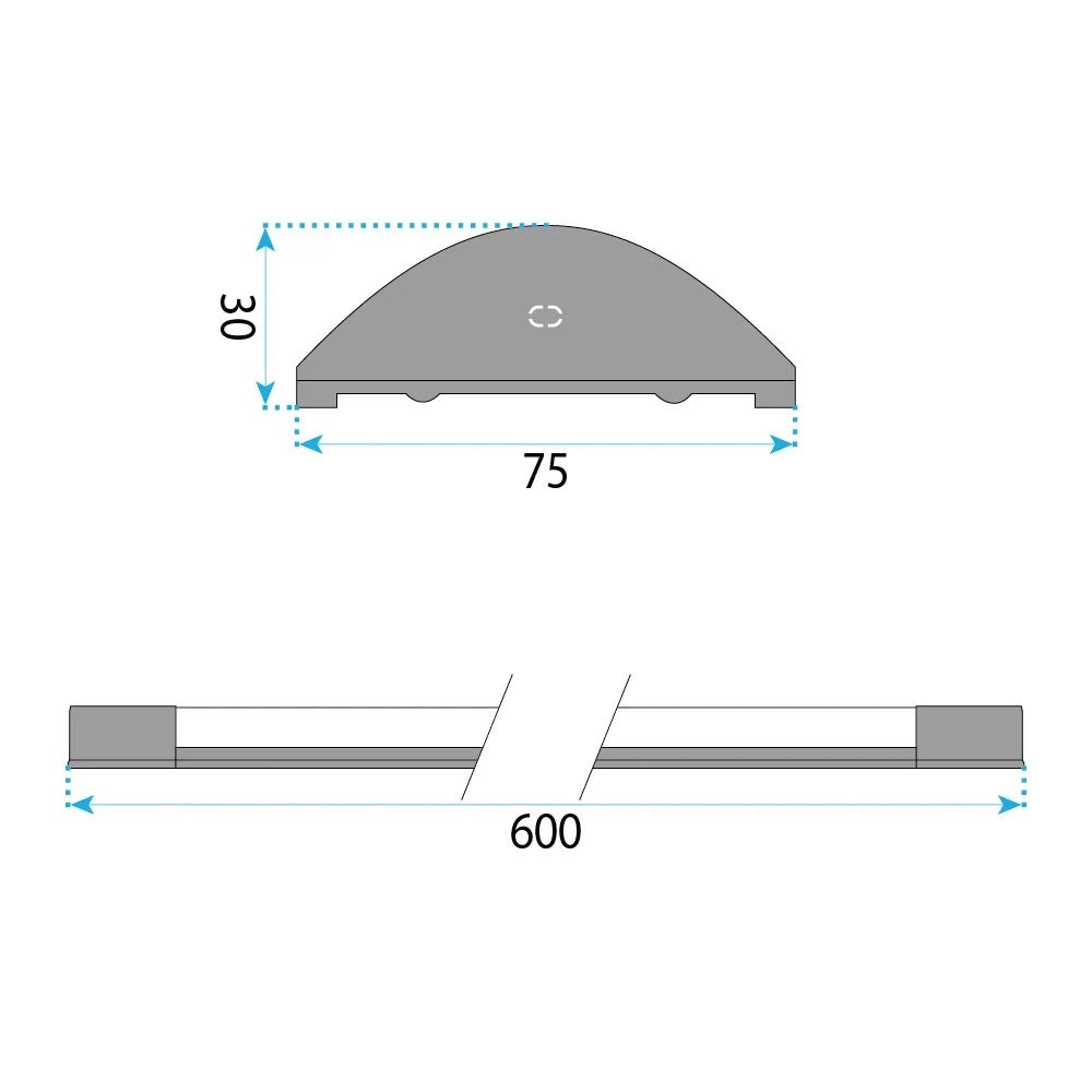Lampada Led Jnh053-18n Black 60 Cm
