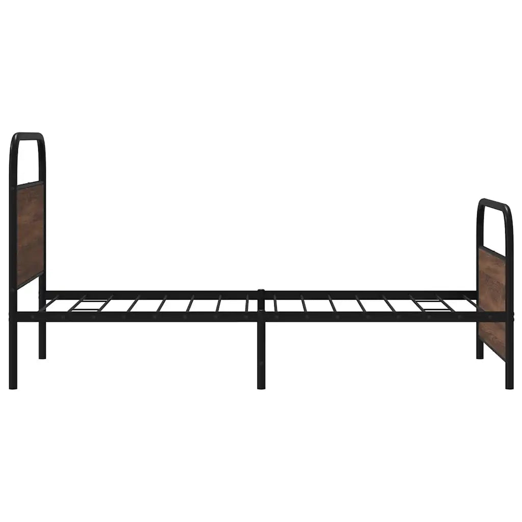 Letto singolo | Letto per adulti | Giroletto senza Materasso Rovere Marrone 100x200 cm Truciolato