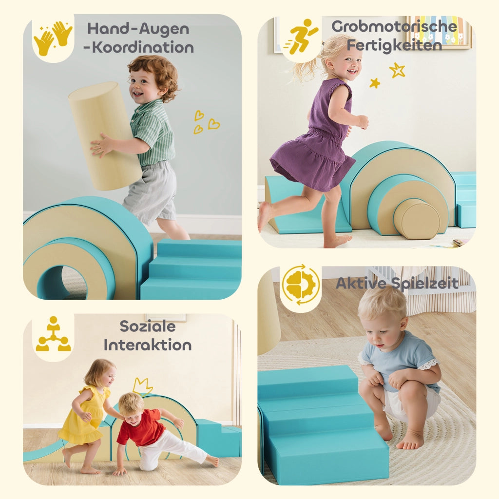 Set 5 Blocchi Morbidi Schiuma ¨C Xylo ¨C Bambini Forme Creative Verde
