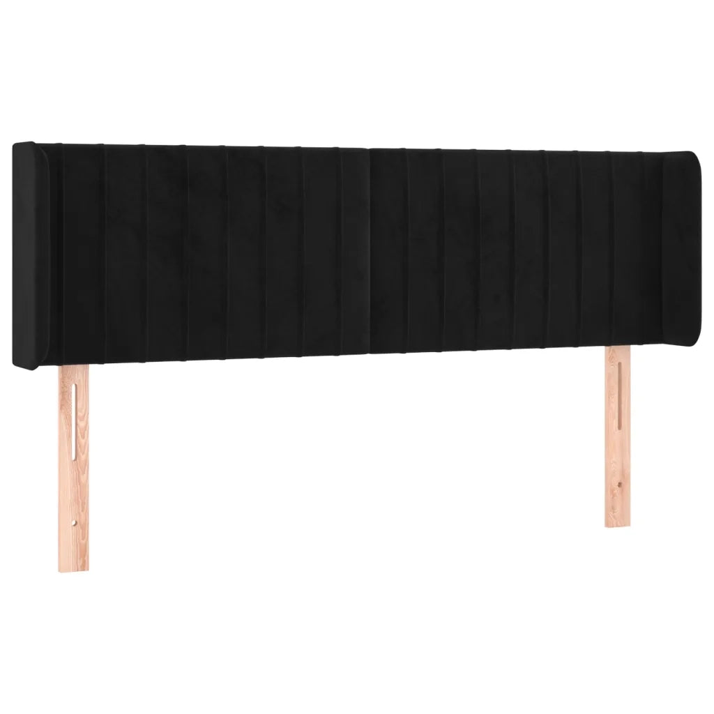 Testiera a LED-Testata con LED Nera 147x16x78/88 cm in Velluto 541985