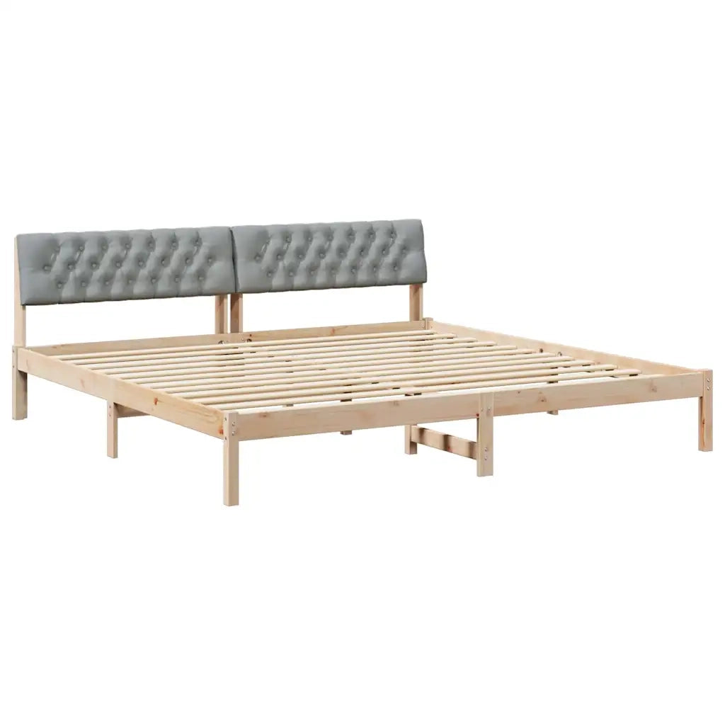 Struttura del Letto Marrone e grigio chiaro 200 x 200 cm