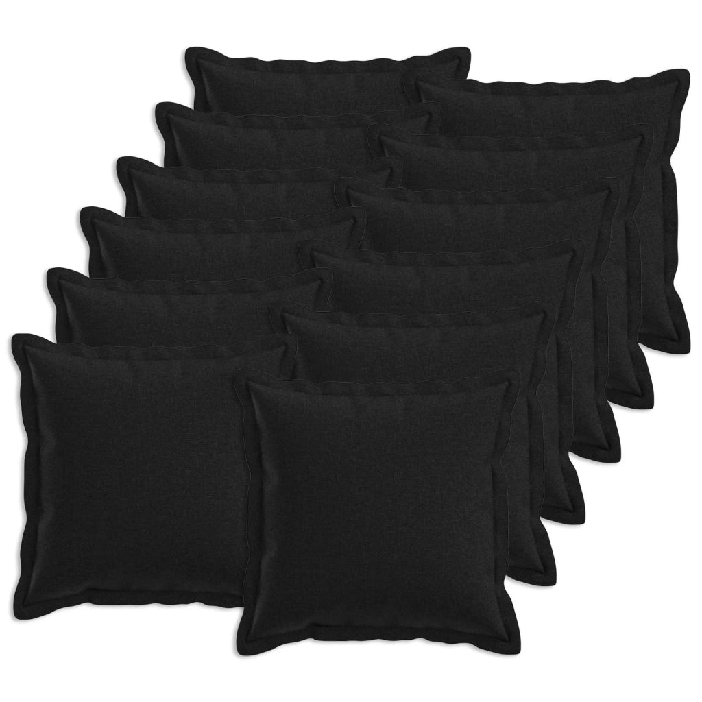 Cuscino con cuscino HOUTEN 12 pz Nero Lino 934575