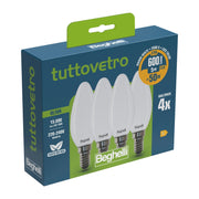 BEGHELLI LED OLIVA E14  5W 58053 CALDA 3000K 4 PZ- 10,0 confezione