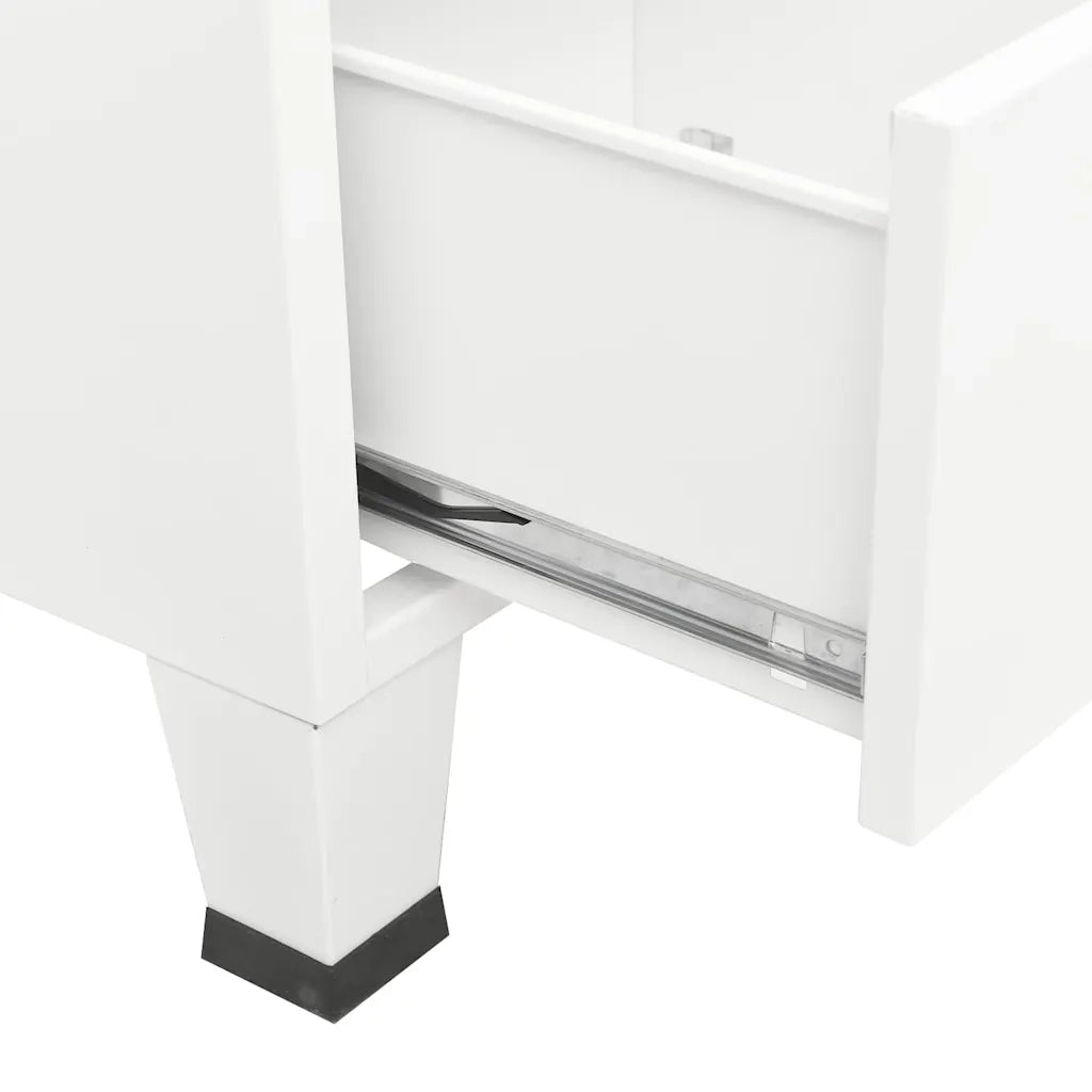Armadio Industriale Bianco 67x35x107 cm in Acciaio 339611