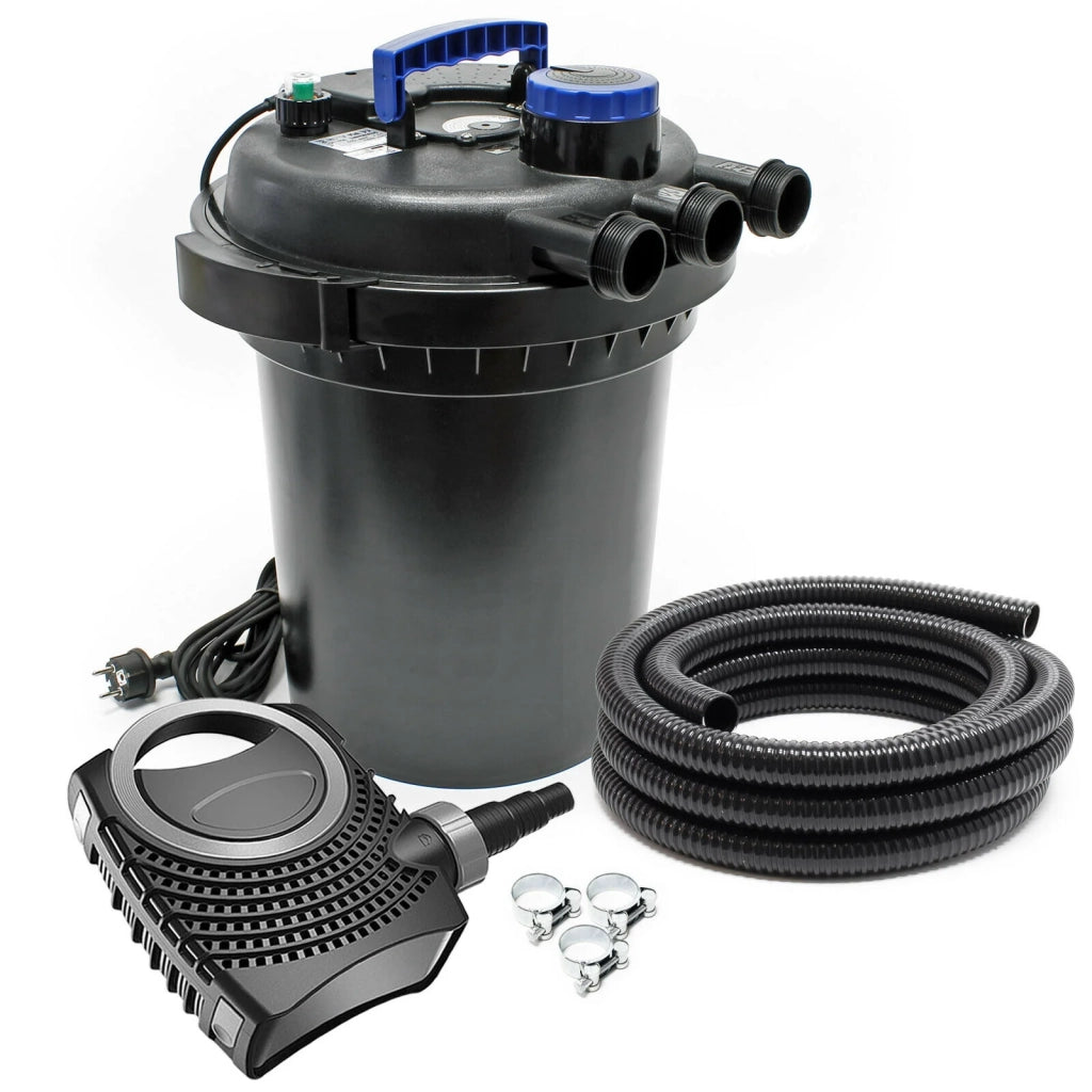 Kit per laghetto da 6000 litri luce UVC da 11 watt pompa da 8000 l/h tubo da 10 m kit di filtrazione 16_0001930