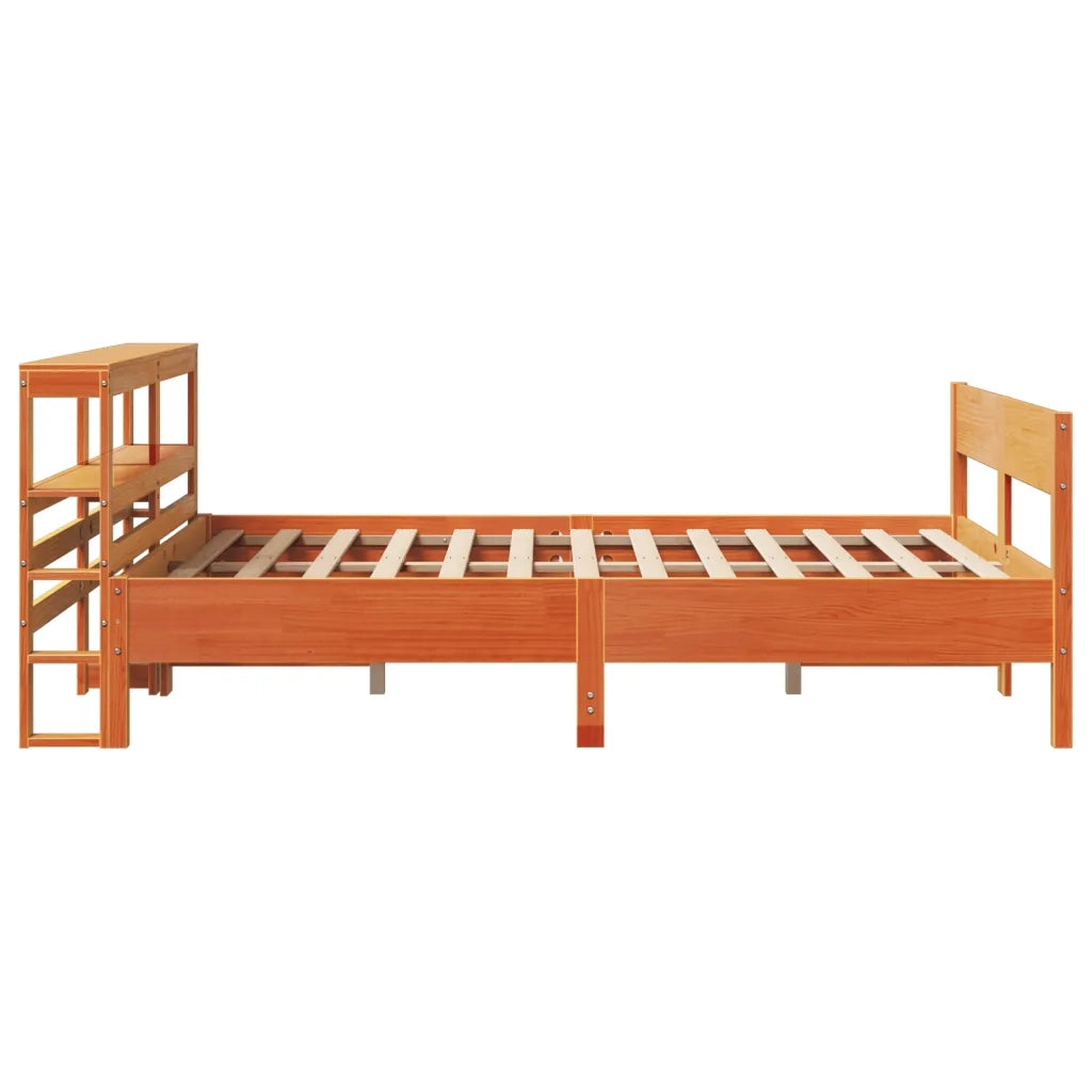 Letto senza Materasso-Struttura Letto Marrone Cera 120x200 cm in Legno di Pino 617304