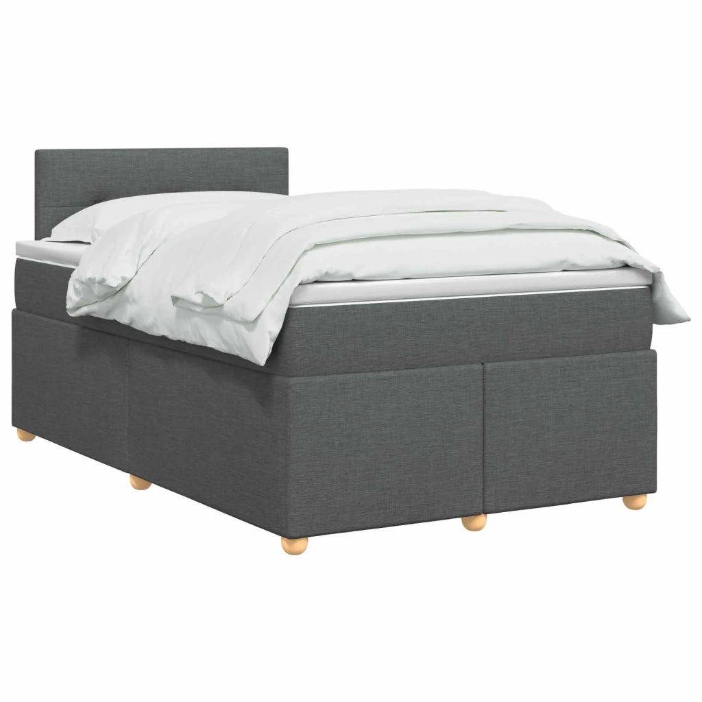 Letto box spring con materasso Grigio Scuro 120 x 190 cm 3452374