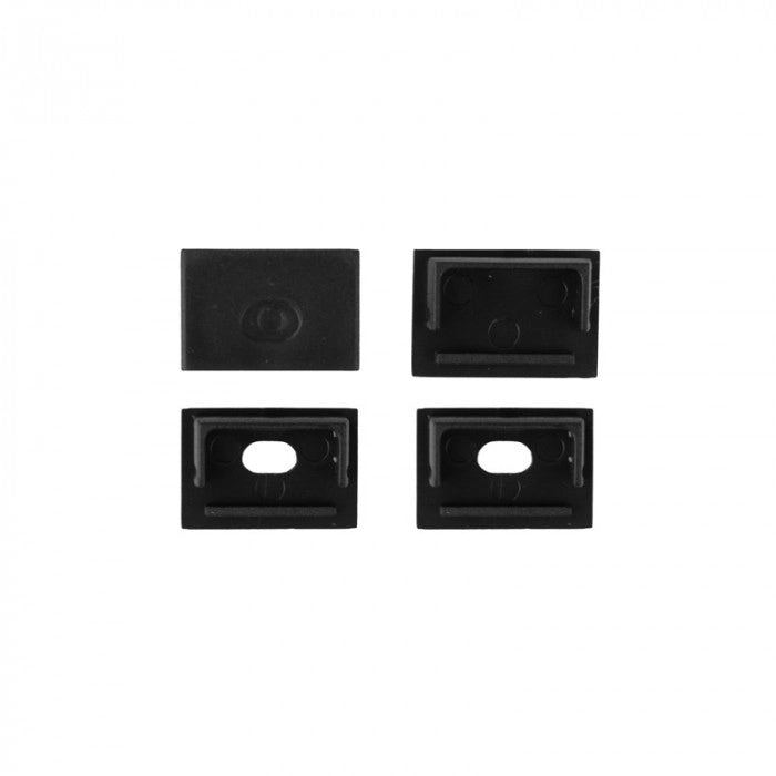 Profilo LED incasso GPS02 nero con diffusore nero 2m