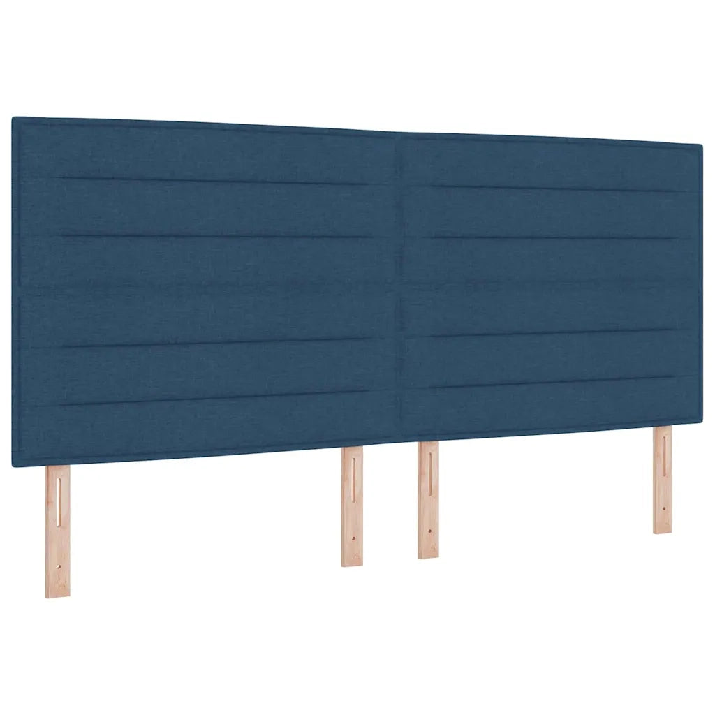 Struttura del letto con testiera Blu 200 x 200 cm Tessuto 3344682